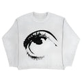 Men's black round neck cotton pullover sweater with street hipster style