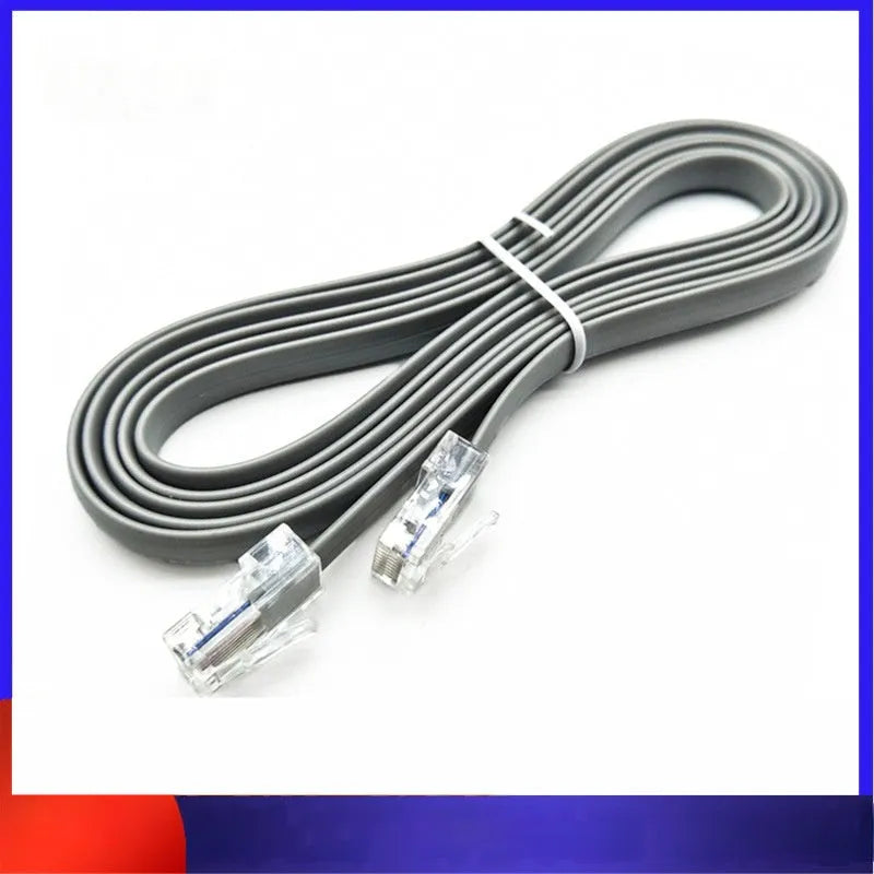 Silver grey 2 metre CAT6 network cable with RJ45 connectors