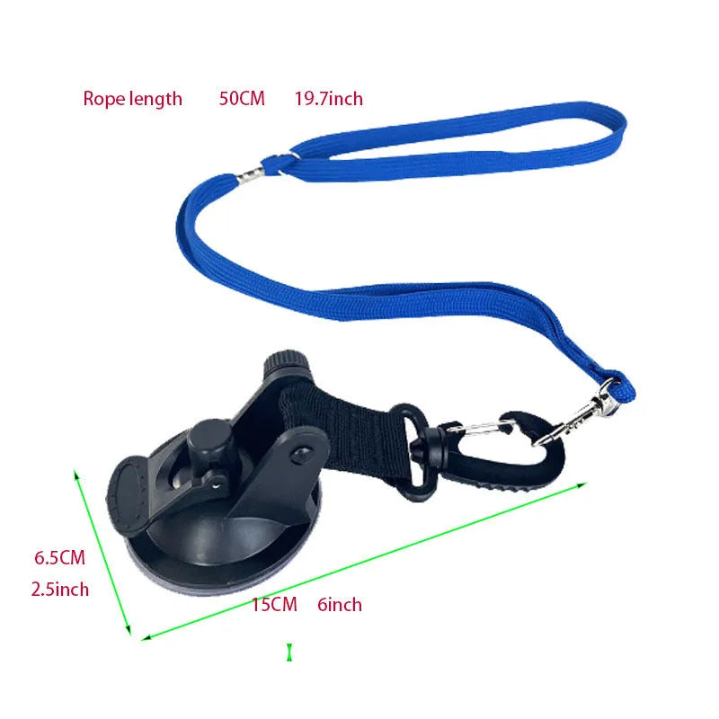 Pet bathing fixed artifact with suction cup traction rope and handcuffs in black or blue