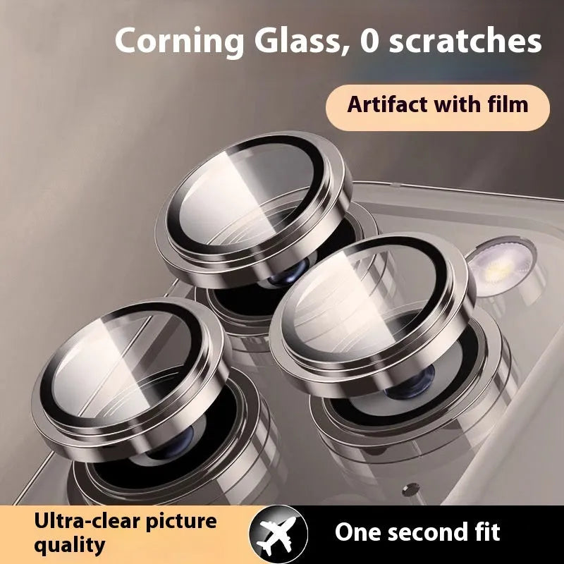 HD AR grade Corning tempered glass lens protector for Apple iPhone