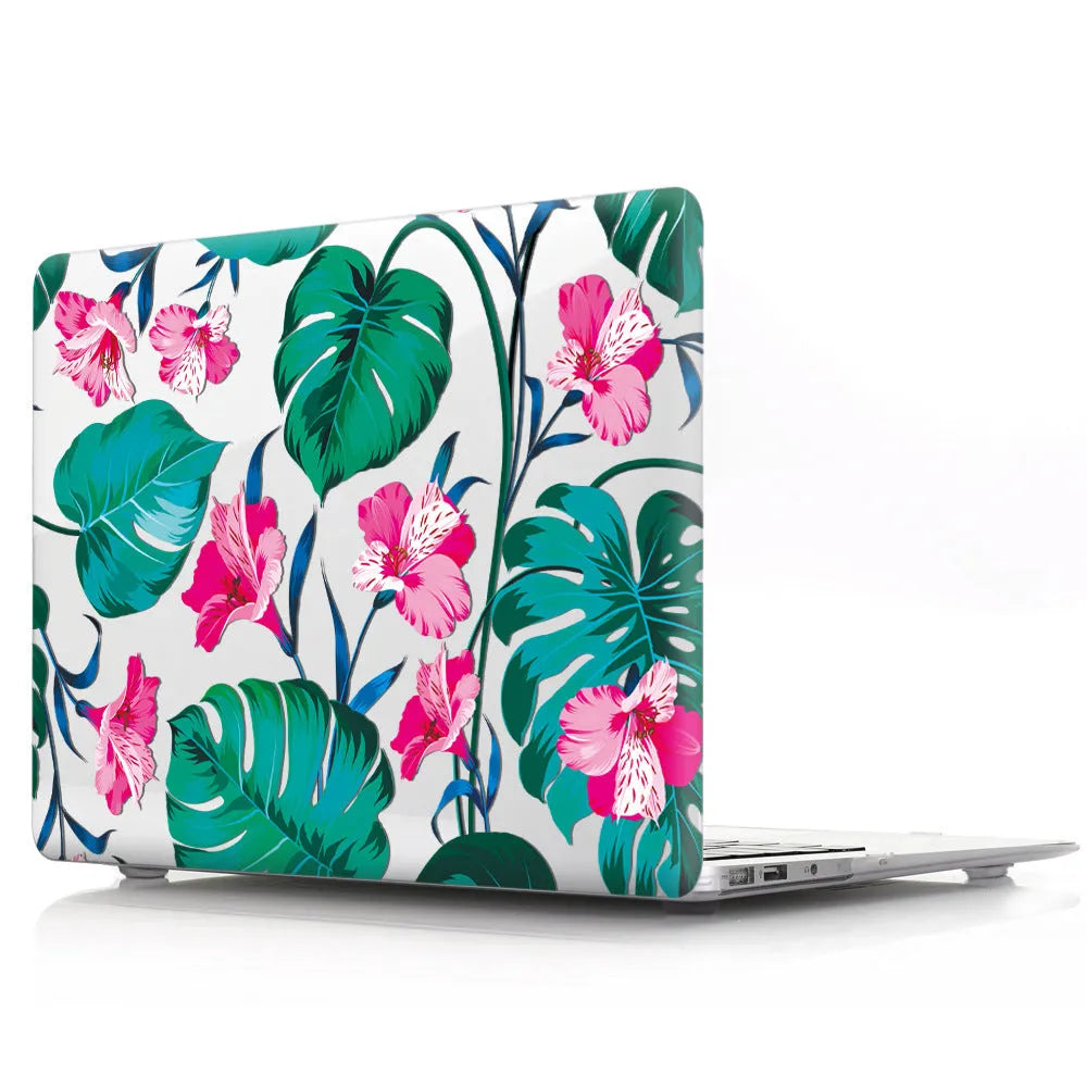 Plastic protective shell for Apple MacBook with partial flower series floral design showing five pattern options