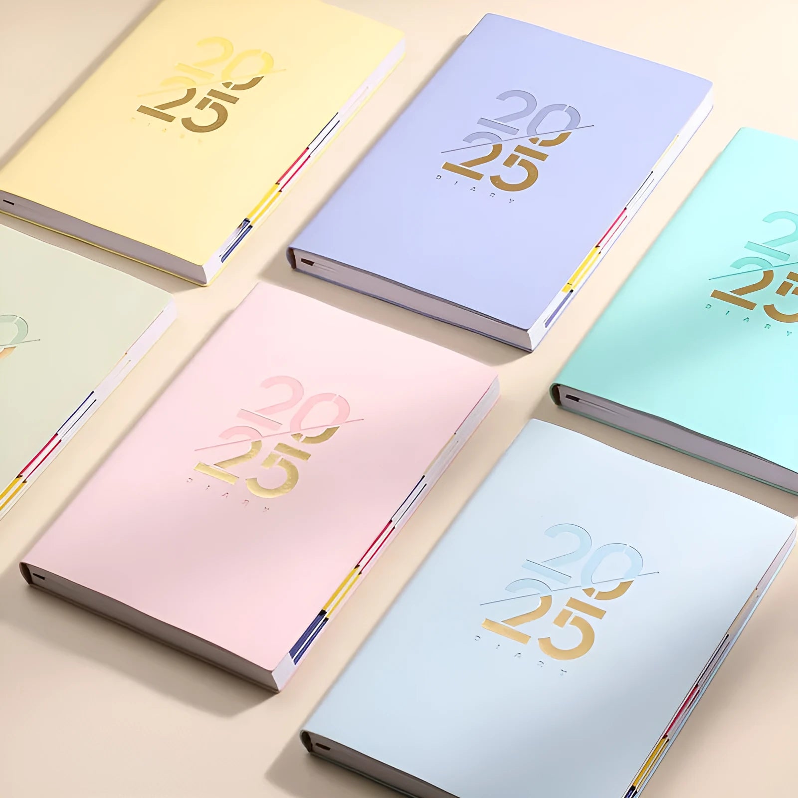 Soft leather A5 daily schedule book with 150 sheets in multiple colour options