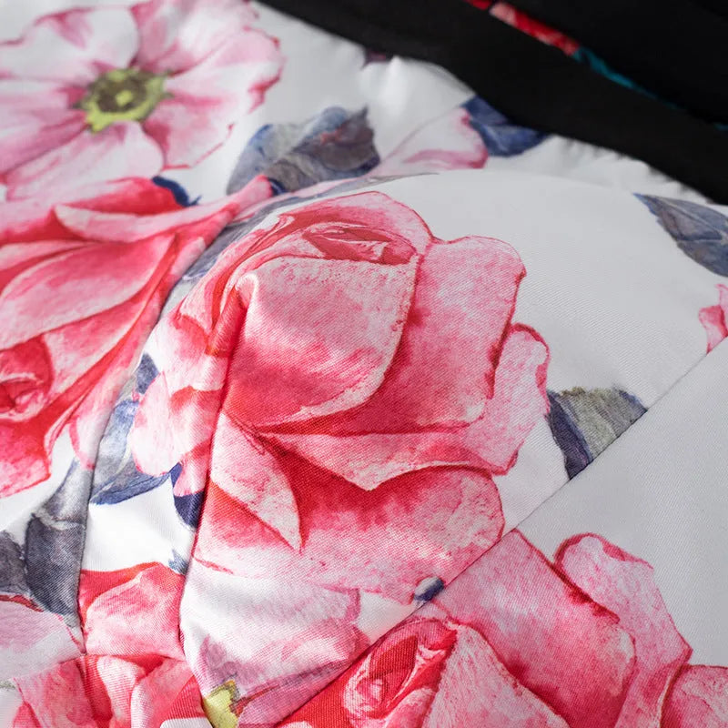 Ice silk men's underwear with fashion printing in polyester fabric, showing mid-waist design and breathable construction