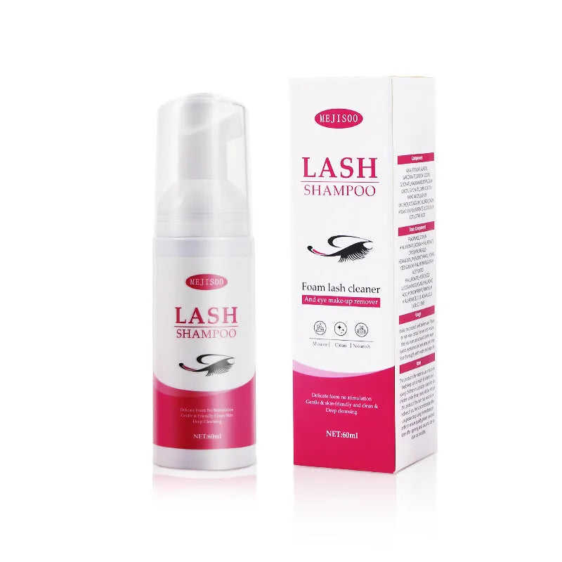 60ml Lash Shampoo Mousse tube for eyelash cleaning and extension maintenance