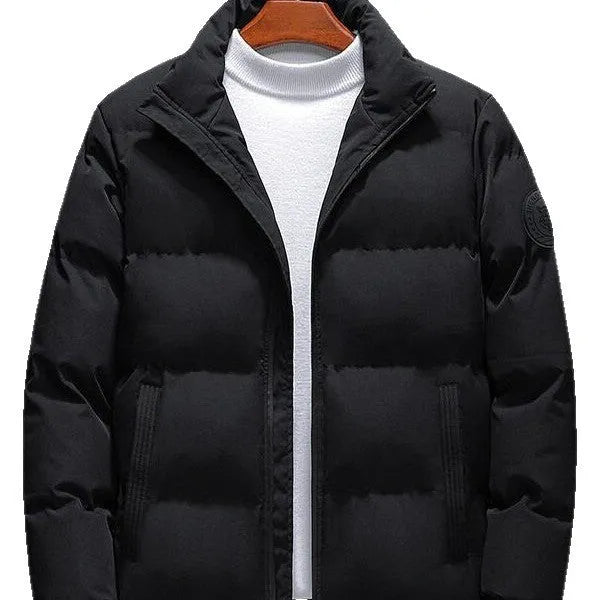 Men's casual Korean style cotton padded jacket in cardigan design available in four colours