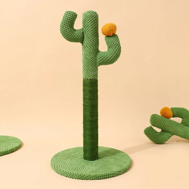Masson cactus design cat scratch board and climbing pole made from cotton thread
