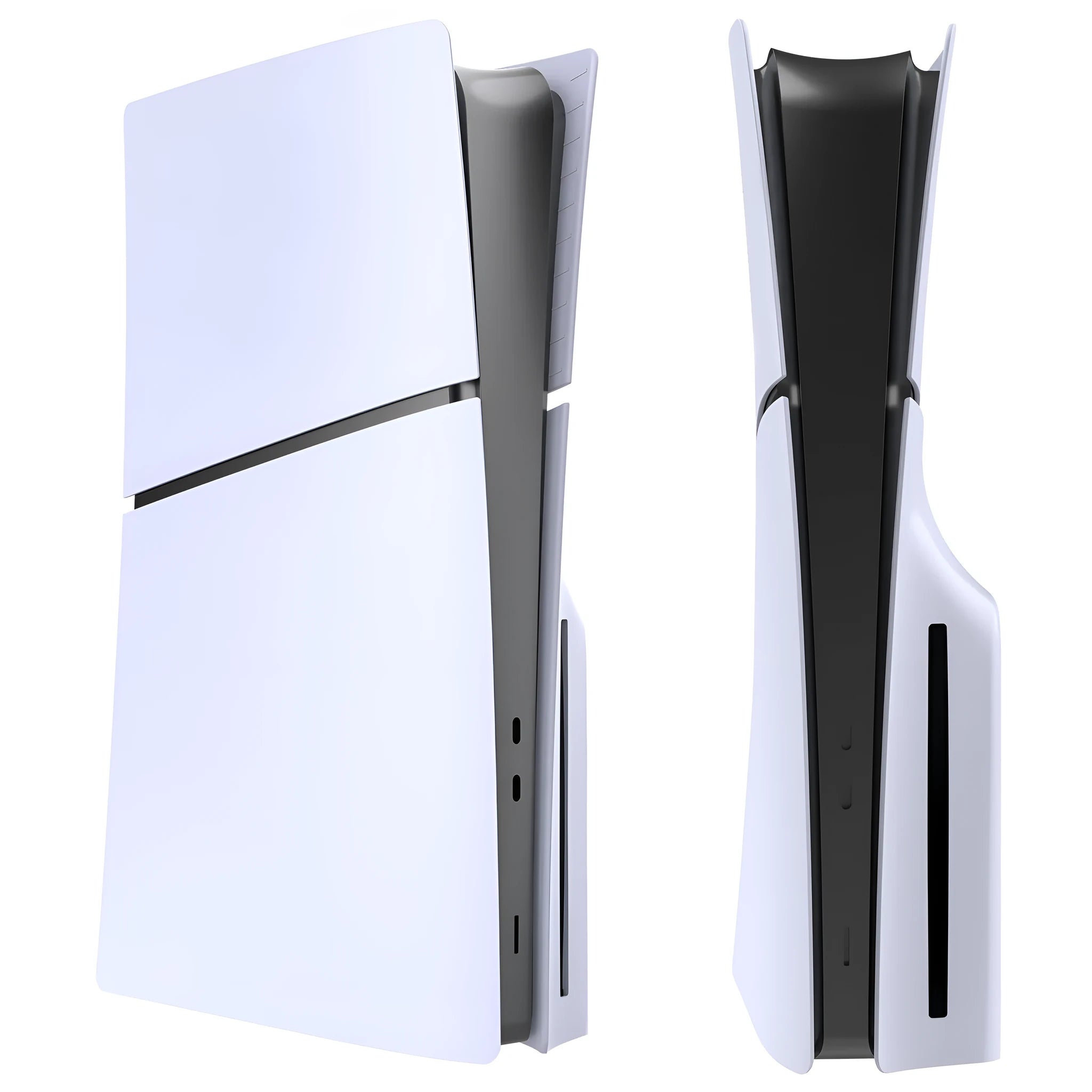 PS5 Slim protective shell replacement cover in ABS plastic showing four-piece design