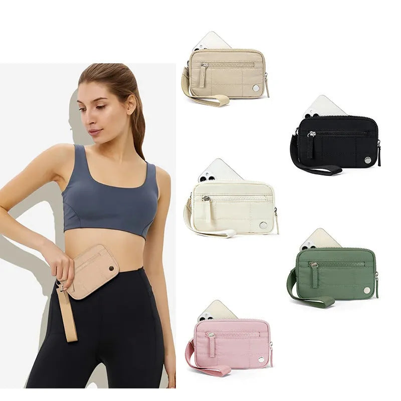 Waterproof quilted handbag with transparent front deck compartment in seven colour options