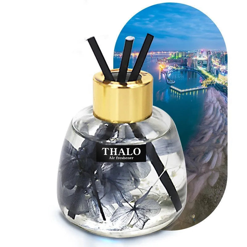 Glass bottle car perfume ornament with loose incense aromatherapy in Blue Wind Bells colour