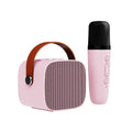 Compact white wireless Bluetooth speaker with microphone, showing USB port.