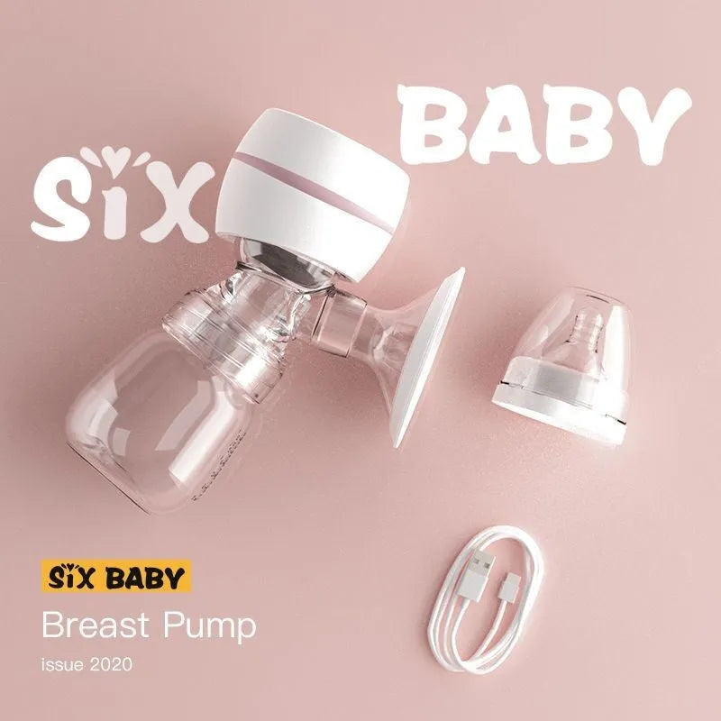 Electric breast pump automatic milking device in compact design with built-in lithium battery and USB power