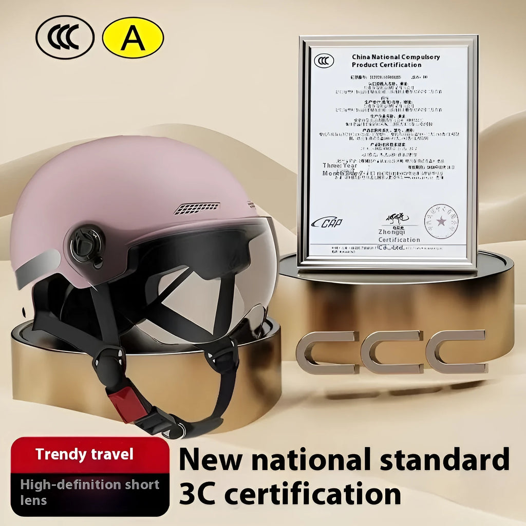 3C certified polypropylene electric motorcycle helmet for adults with sun shield