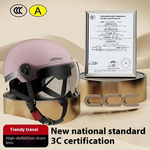 3C certified polypropylene electric motorcycle helmet for adults with sun shield