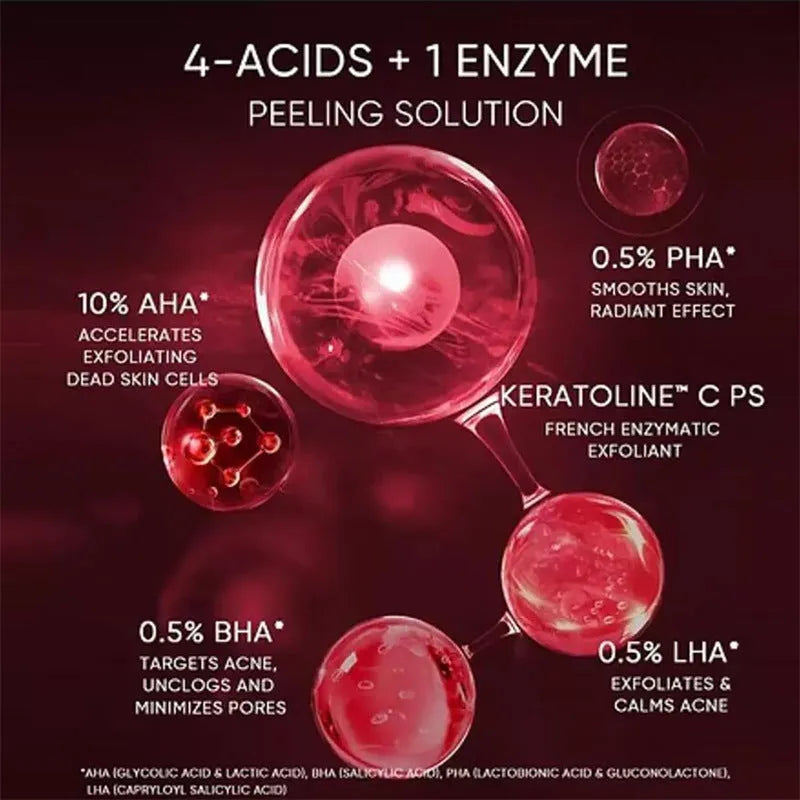 Facial exfoliating essence bottles: Type A 30ml and Type B 35ml colour-classified options