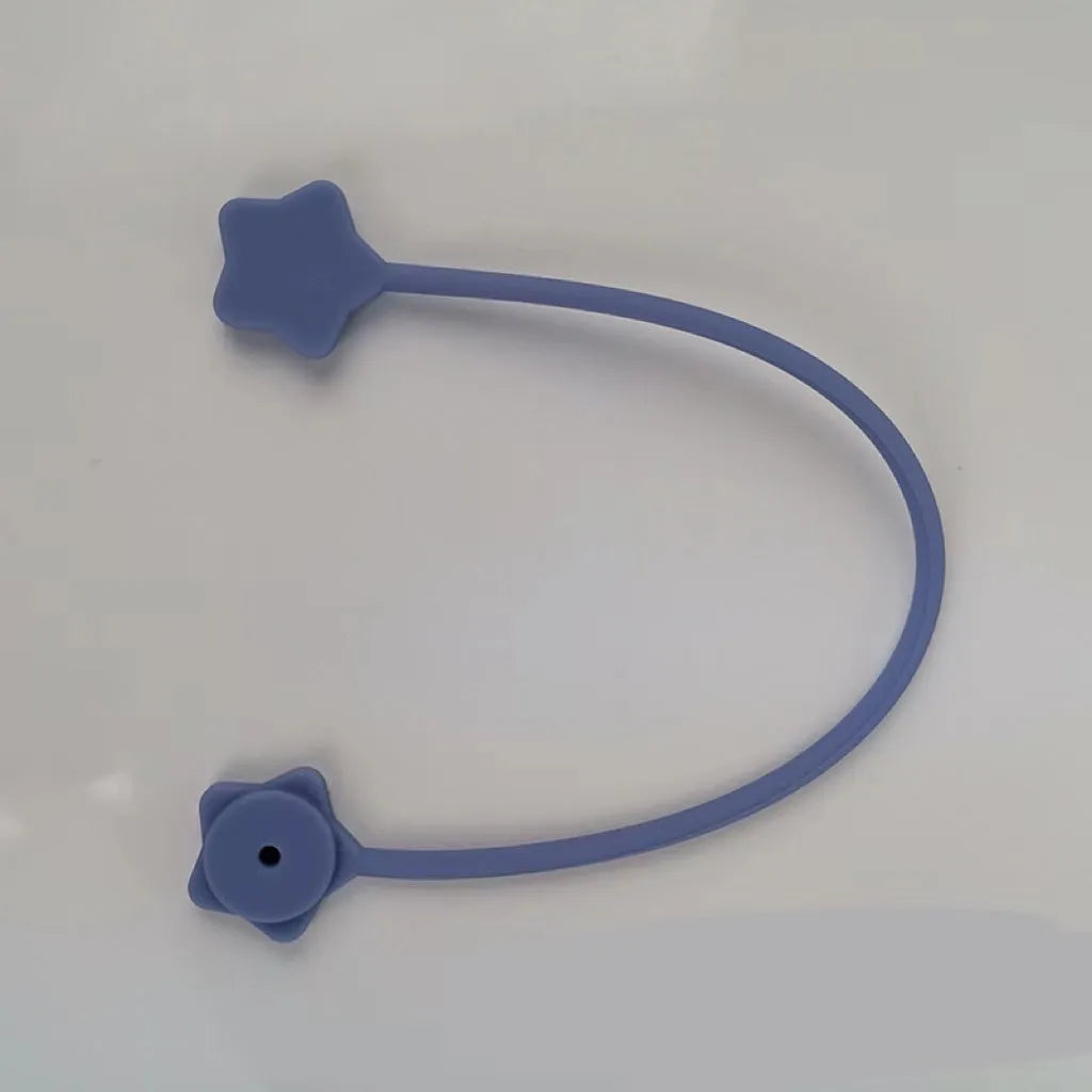 Star magnet silicone wire winder clip in various colours showing wire organisation function