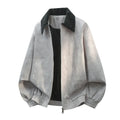 Men's casual jacket with stitching lapel detail in Lycra blend fabric with side seam pockets