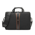 Black single-shoulder laptop backpack made of Oxford cloth with soft handle, 15 inch size