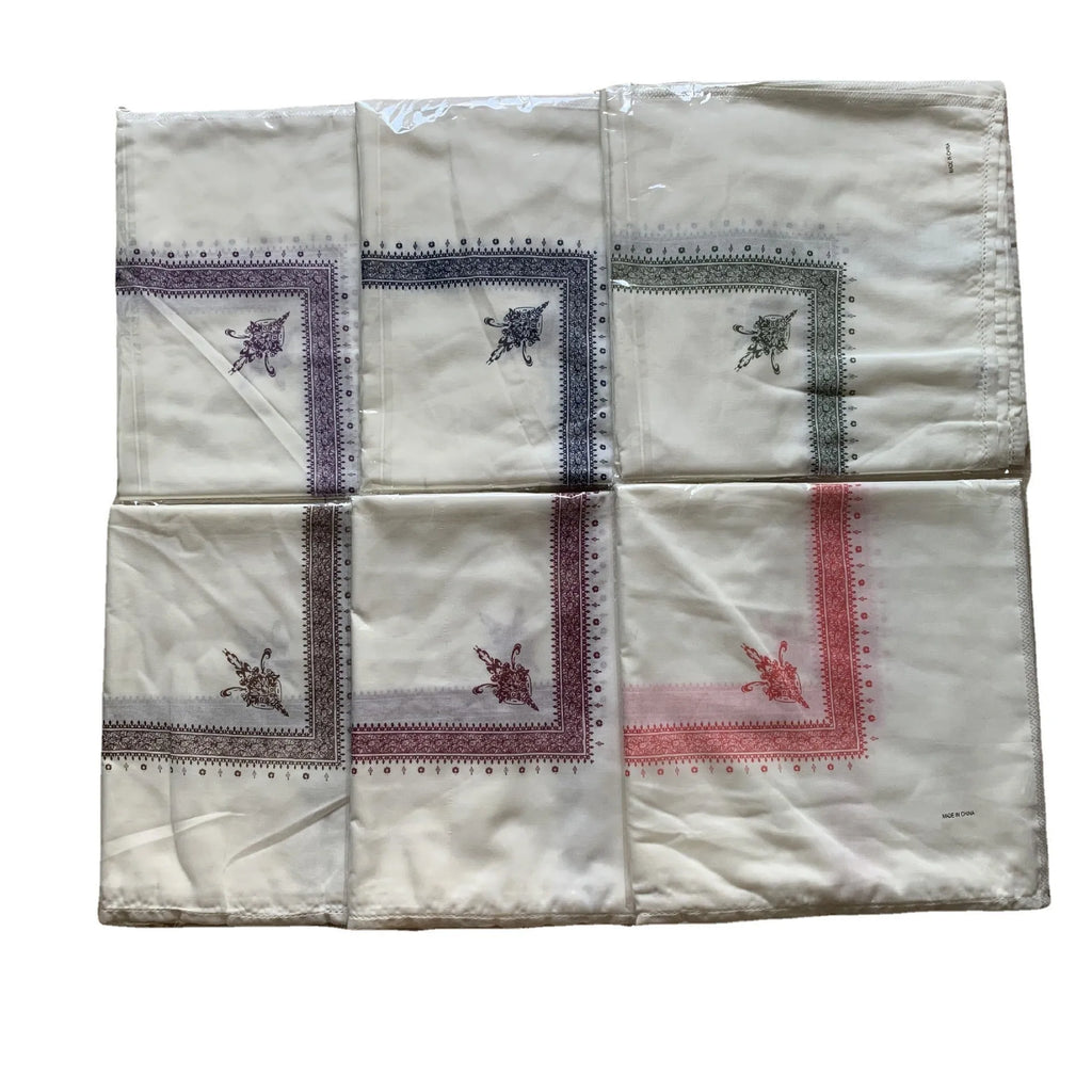 Printed square polyester scarf showing coffee colour option laid flat to display 138cm dimensions