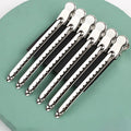 Stainless steel root fluffy hair clip 9.5cm in matte black finish for volumising roots