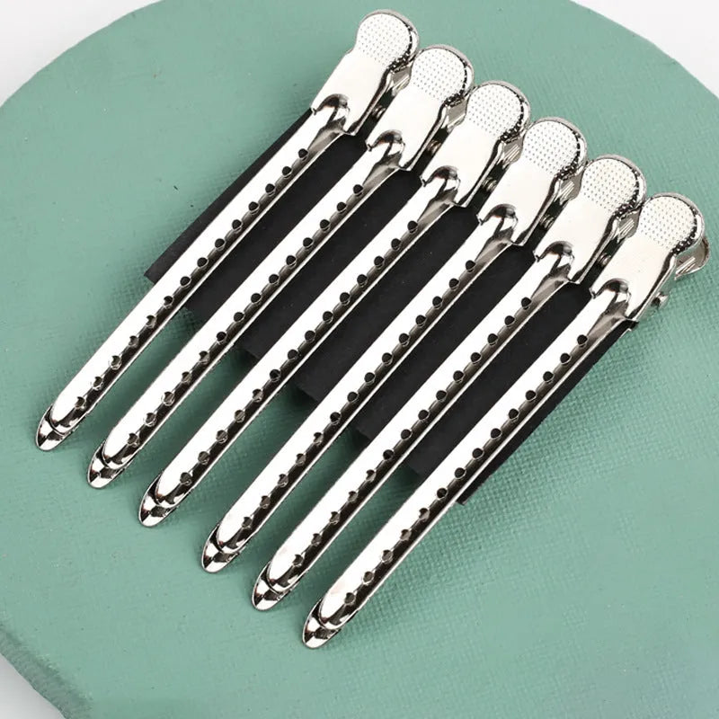 Stainless steel root fluffy hair clip 9.5cm in matte black finish for volumising roots
