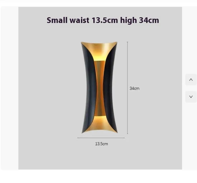 Outdoor wall lamp with aluminium shell for waterproof stair and corridor lighting