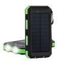 Solar power bank with compass and 8000mAh polymer battery in PVC silicone shell