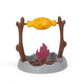 Barbecue-style tumbling cat food feeder with leakage treat dispenser measuring 30cm by 29cm