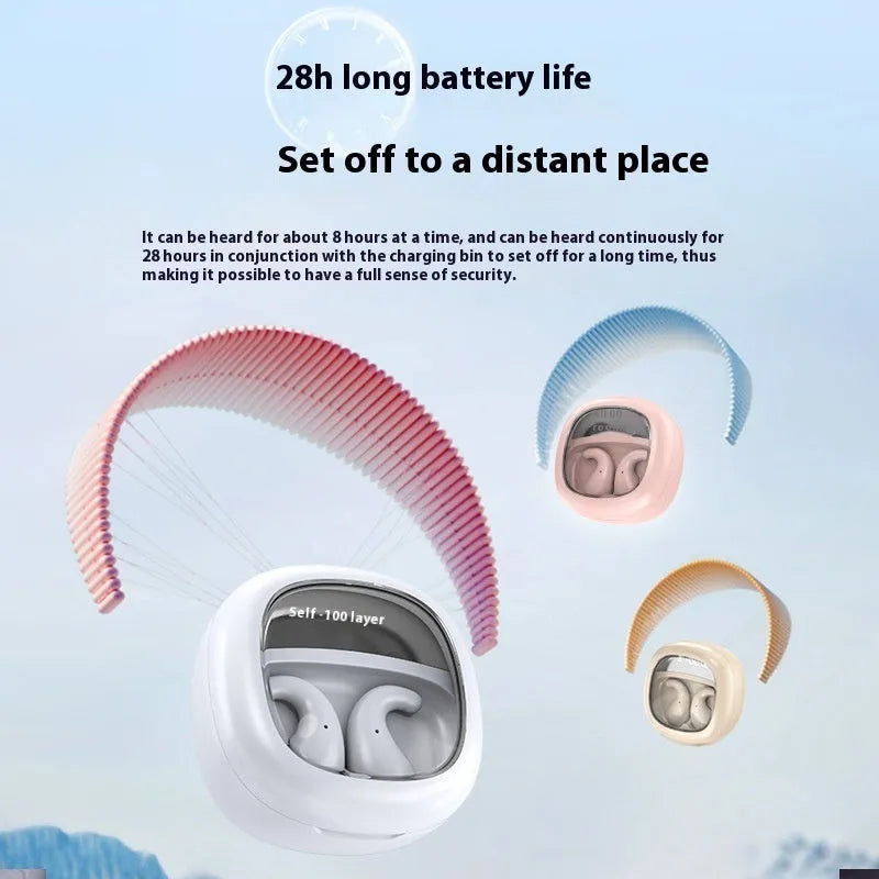 Mini sticker TWS wireless Bluetooth earbuds BL39 with digital display, PC ABS, earplug style, in black
