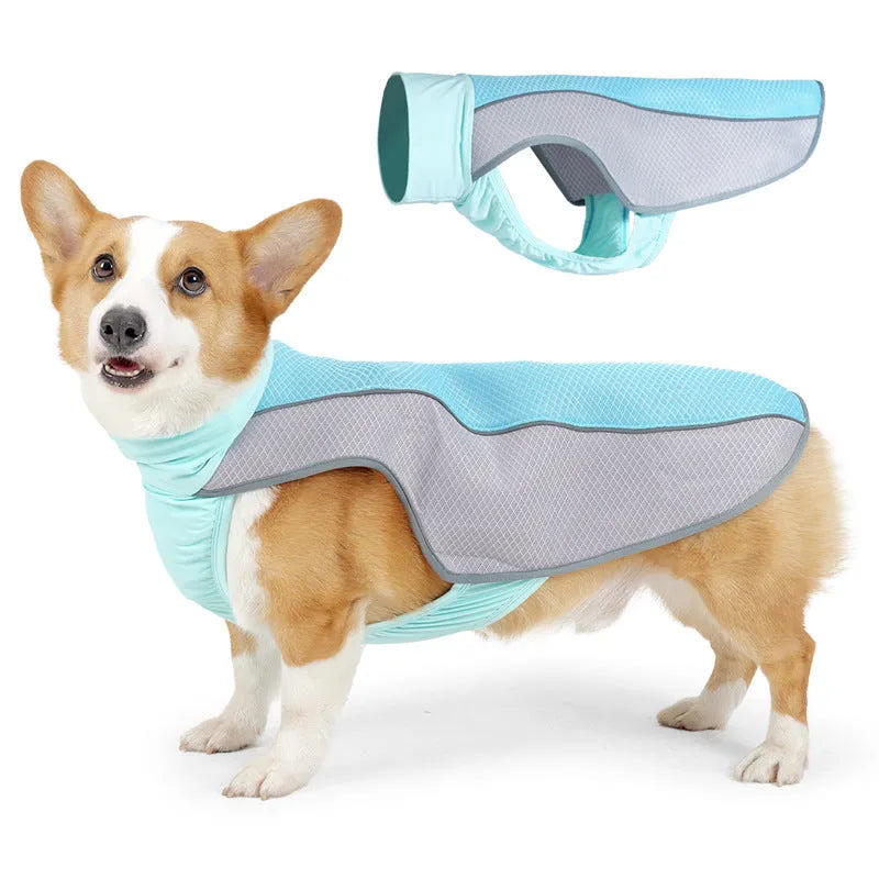 Polyester dog cooling vest for heatstroke prevention in summer with breathable fabric