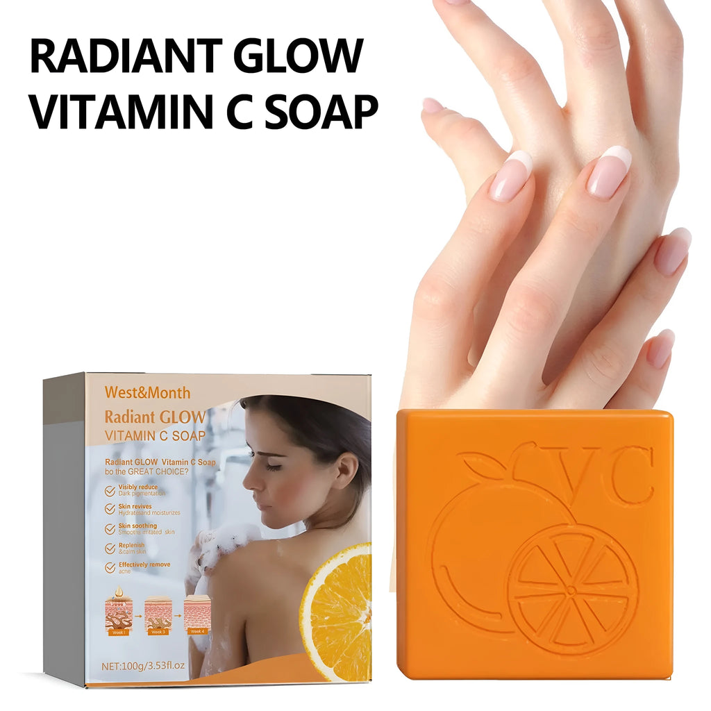 100g whitening vitamin body soap bar with kojic acid, vitamin C and botanical extracts