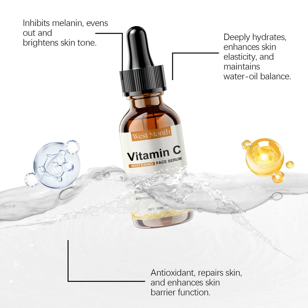 30ml moisturising skin essence with hyaluronic acid vitamin C and vitamin E serum bottle
