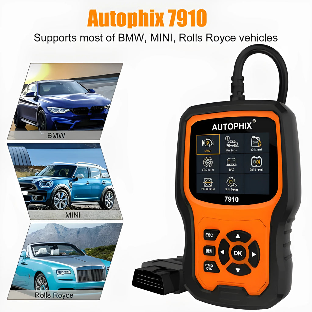 Autophix 7910 handheld automotive diagnostic scanner and OBD2 fault code reader tool