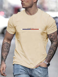 Men's fashion printed cotton t-shirt in white and black with unisex fit