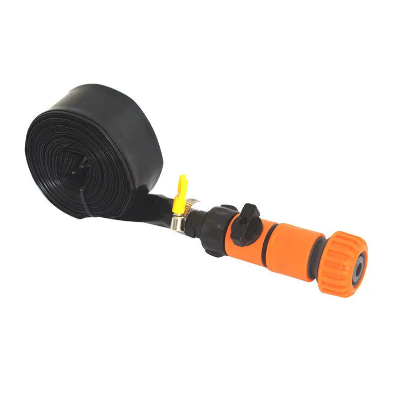 Blue and orange PVC plastic garden sprinkler with solar water cooling system and length options of 12m, 15m, and 8m