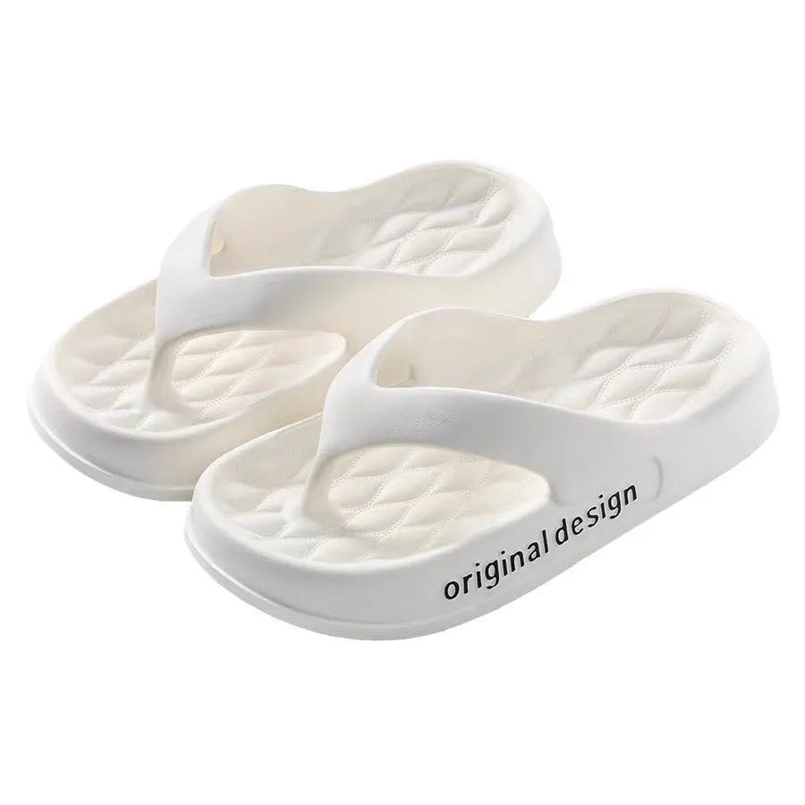 Men's injection moulded EVA flip flops in various colours, showing open-toe beach shoe design