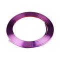 Electroplated purple PVC wheel hub trim roll measuring 8 metres for vehicle decoration