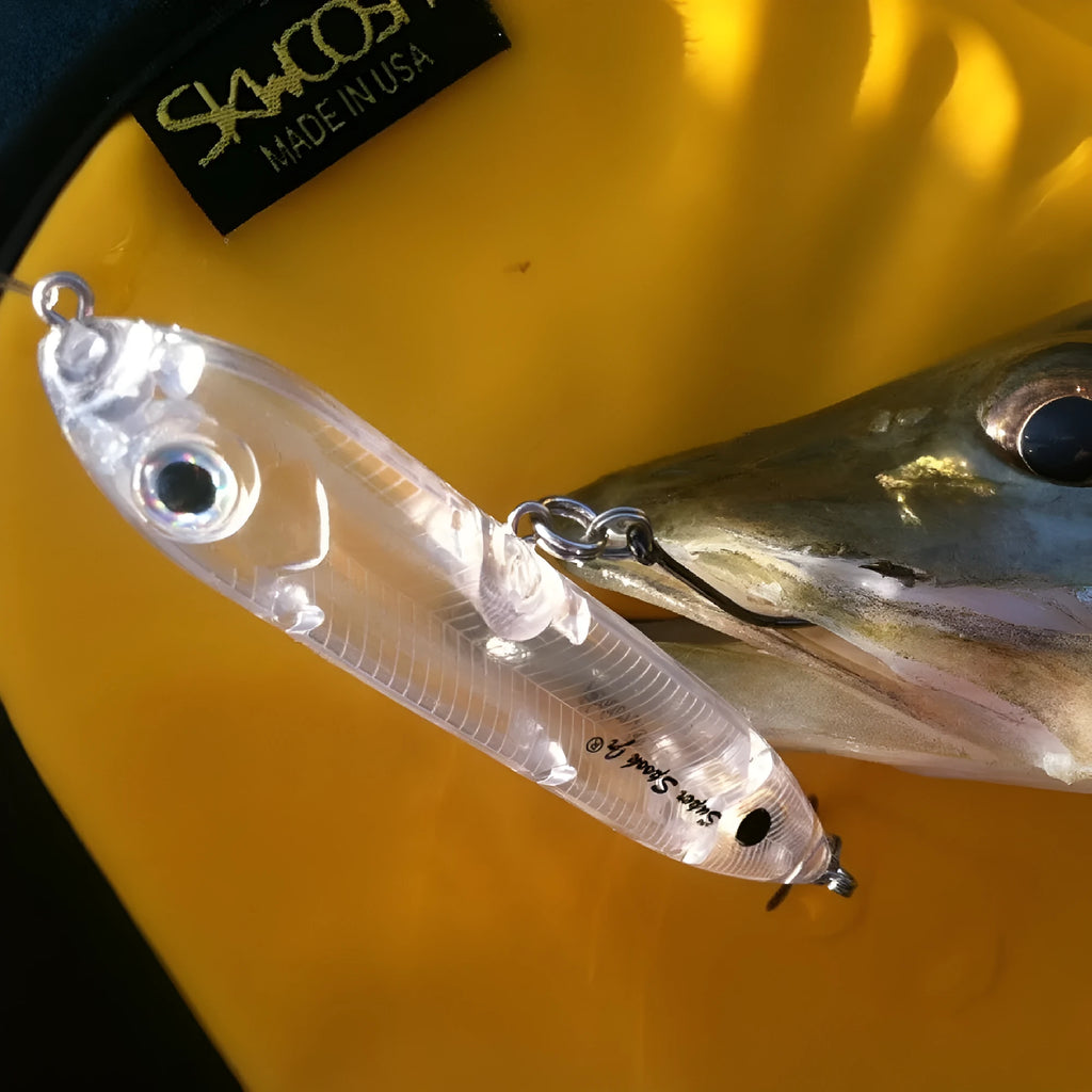 9.5cm transparent blank fishing bait body with 7mm fish eye hole for DIY soft plastic lure making