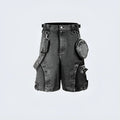Retro high waist denim shorts loose washed style picture colour streetwear