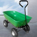 Green four-wheel dump truck toy with Steel PP construction and 350kg load capacity