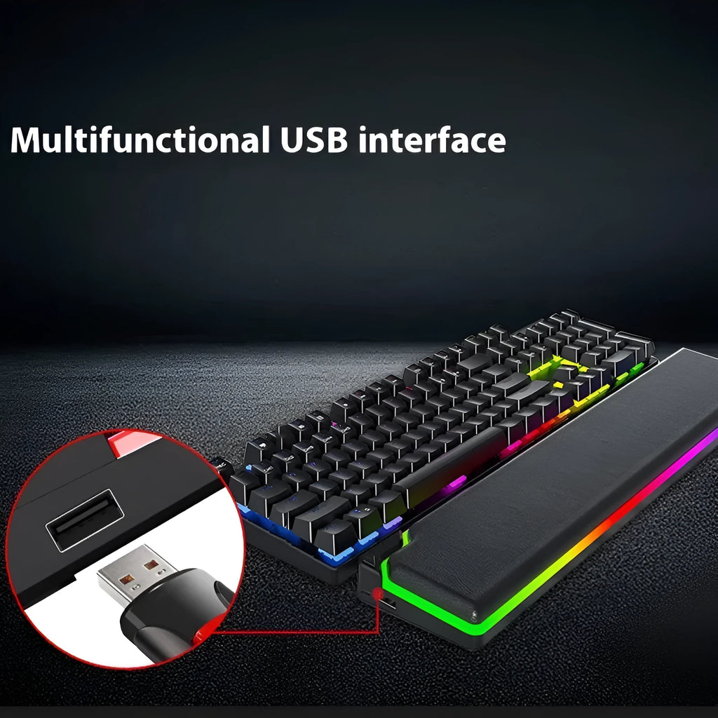 Black cowhide keyboard wrist rest with non-slip base and waterproof coating on desk