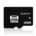 A 256MB TF series memory card with dimensions 11mm by 15mm.