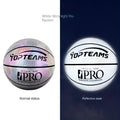 No. 7 size basketball with holographic reflective surface in Chroma and White colour options.