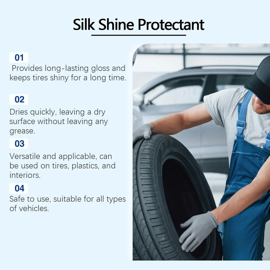 Car wheel protector foam cleaner 120ml bottle measuring 5.5 by 11 cm on a table