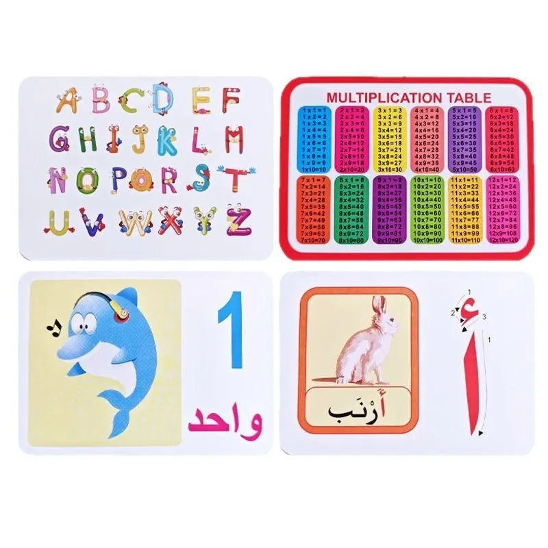 Children's recognition literacy card set 28 paper cards for early education intelligence development