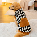 Black lambswool dog fluffy jacket vest cotton-padded with sizes 3XL to 8XL for large breeds