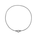 Silver 925 sterling silver clavicle necklace with pendant on a model.