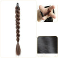 Braided children ponytail in brown black high temperature silk for summer