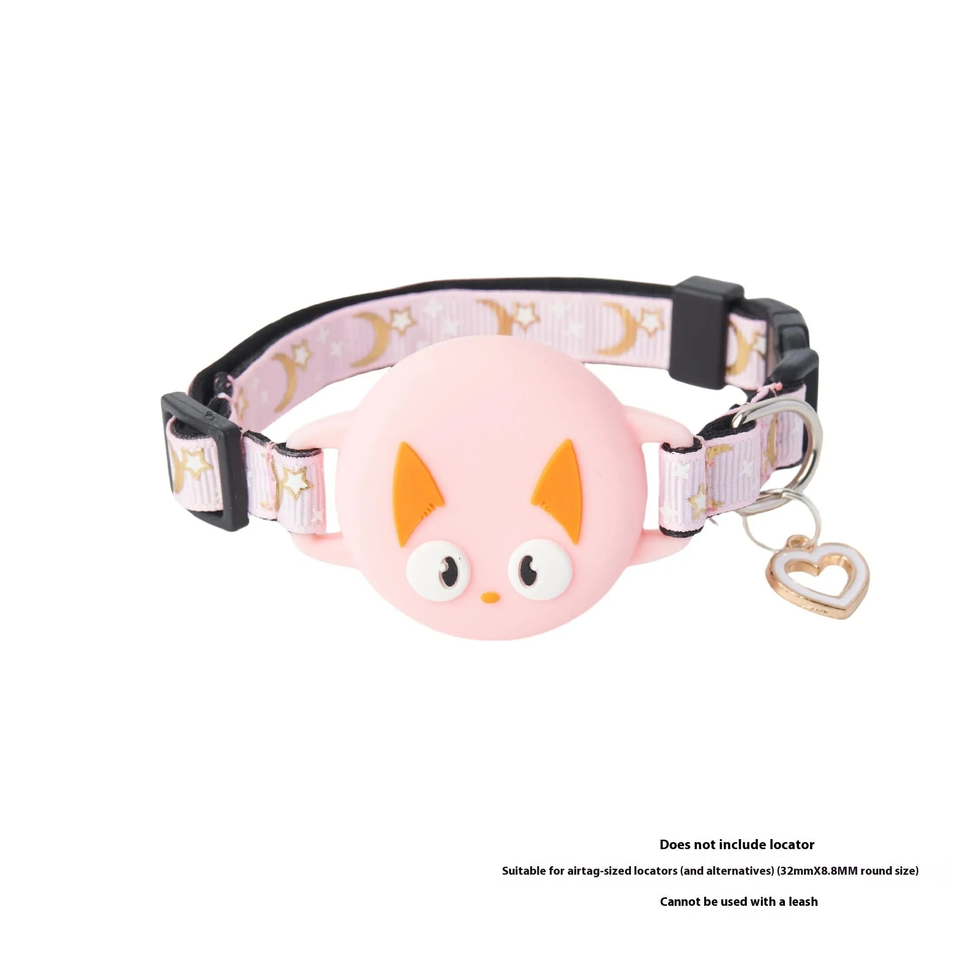 Apple AirTag protective case for cat collars in plastic material with adjustable sizing options