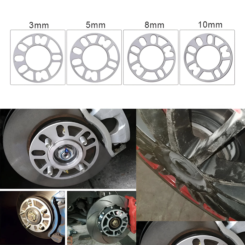 Automotive wheel hub spacer gasket for vehicle modification in multiple thickness options