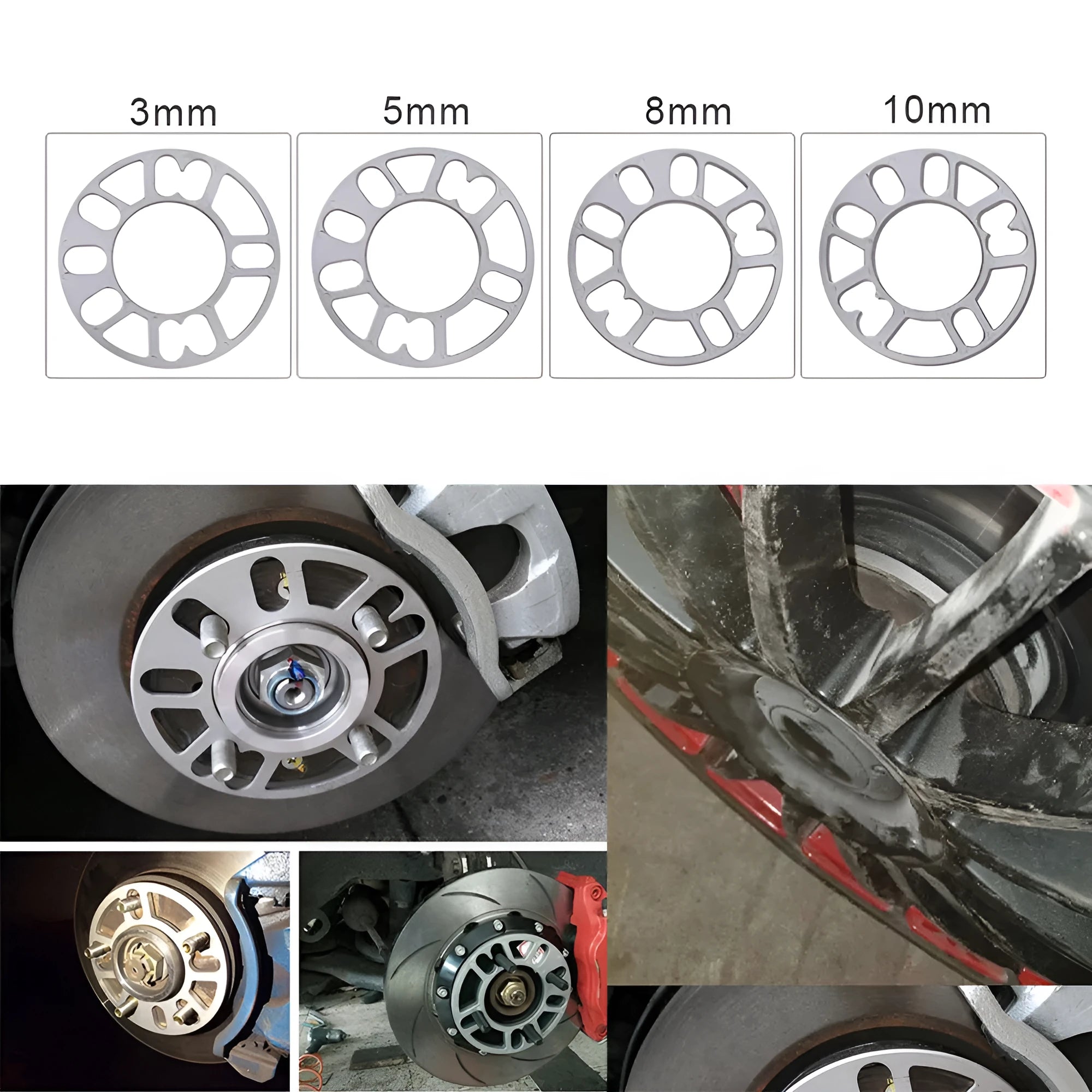 Automotive wheel hub spacer gasket for vehicle modification in multiple thickness options